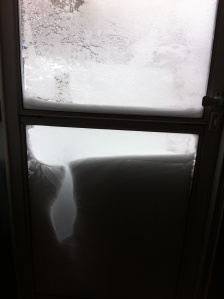 snow halfway up our back door